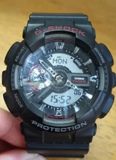 G-Shock GA-110 Black Digital Quartz Watch Battery Replaced Used G1205