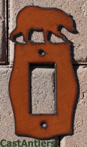 Bear-Rocker-Single-Light-Switch-Plate-Cover-Metal-Western-Rustic-Lodge-Cabin