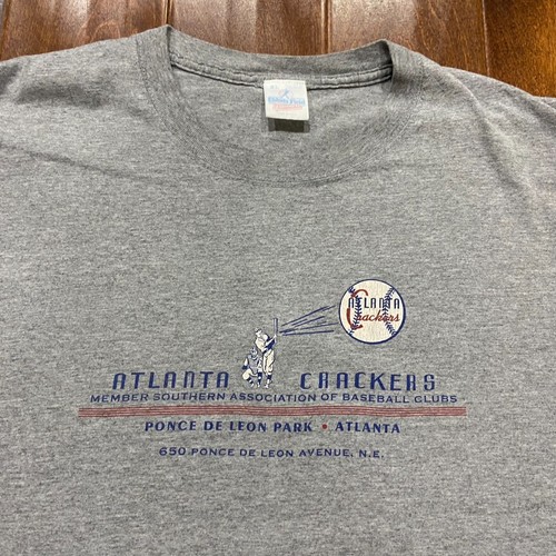 Atlanta Black Crackers Negro League Baseball Cotton Grey T-Shirt Men's Size XL - Picture 2 of 7