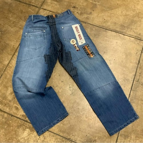 Men's Phat Farm Blue Sandblast Checkers Denim Pants NWT - Picture 4 of 6