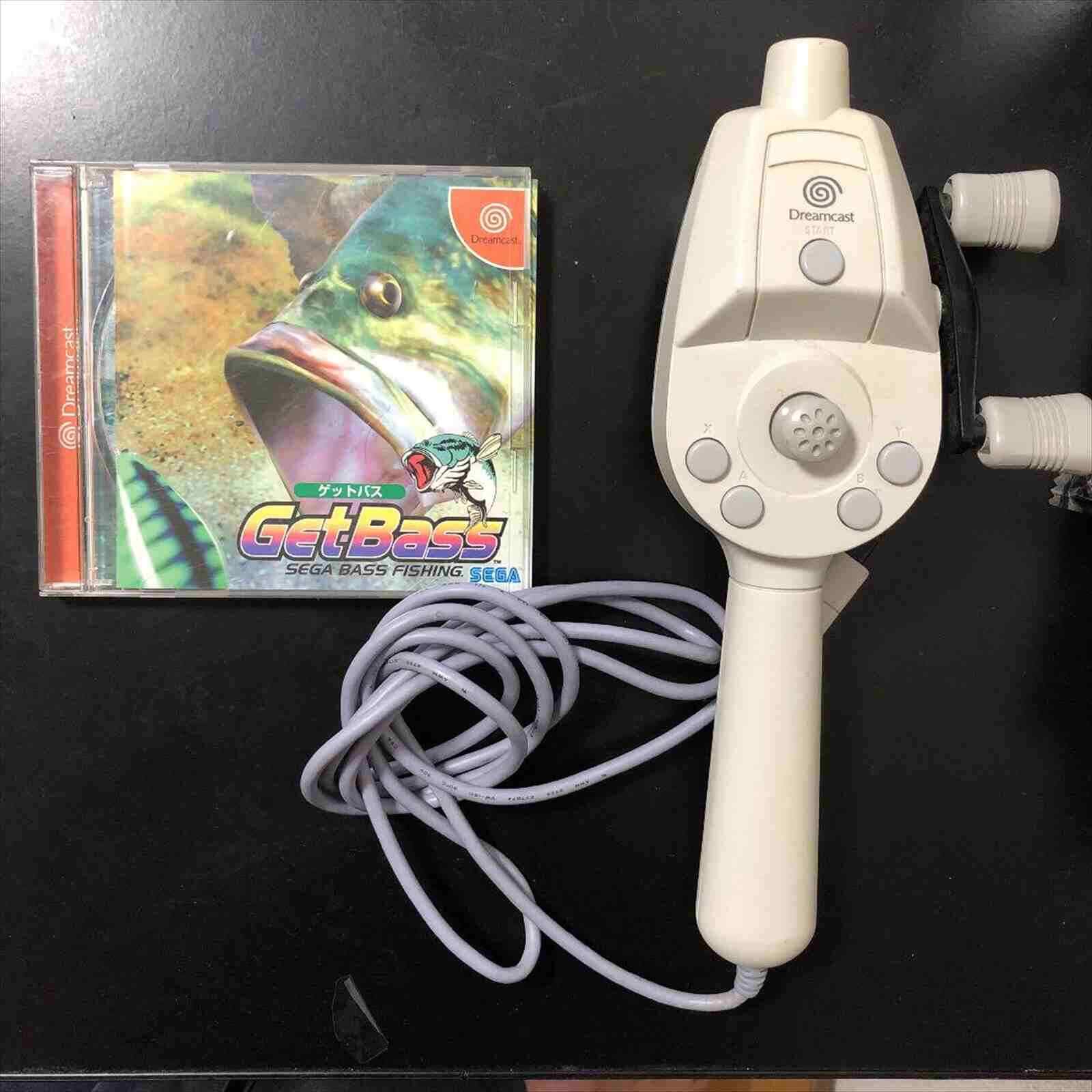 SEGA Dreamcast Fishing Rod Controller Get Bass Fishing Software