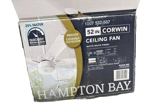 Hampton Bay 52 in. Corwin Matte White Replacement Parts 1007532507 - Picture 1 of 17
