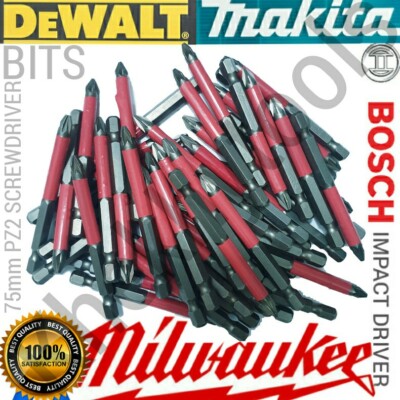 20pcs PZ2 75MM Pozi Screwdriver Bit Set fits Makita DeWalt Bosch IMPACT DRIVER££ 20pcs PZ2 75MM Pozi Screwdriver Bit Set fits Makita DeWalt Bosch IMPACT DRIVER££
