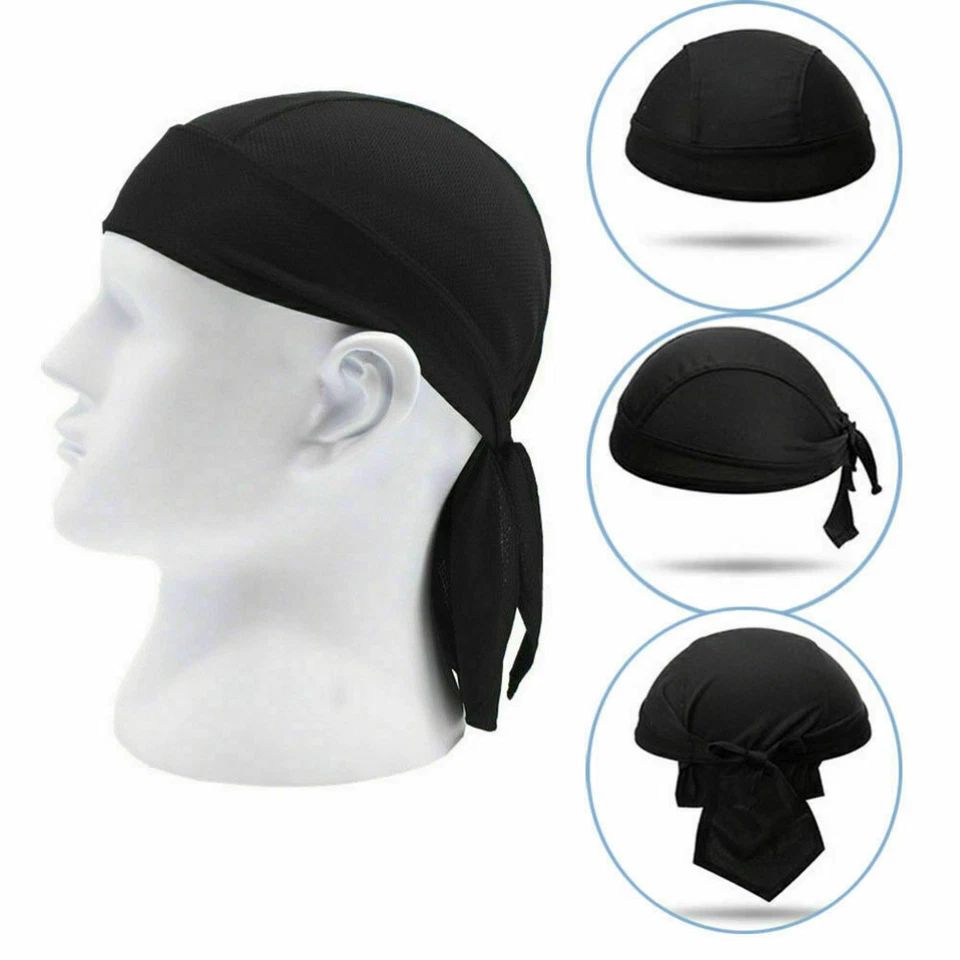 Gorra de ciclismo con calavera para hacer trapo envoltura para la cabeza gorro de motociclista ajustable pañuelo de secado rápido Foto 3 de 4