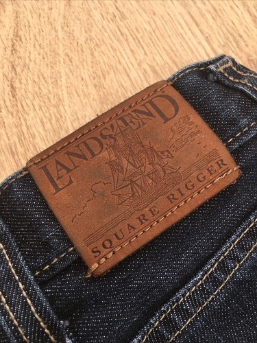 Lands End men's square rigger blue denim jeans - W40 L29 - Picture 4 of 8