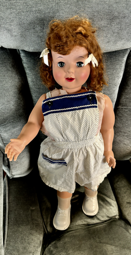SHE WORKS VTG 50s Winnie The Walking Talking Doll Dressed OVP Papiere - Bild 6 von 19