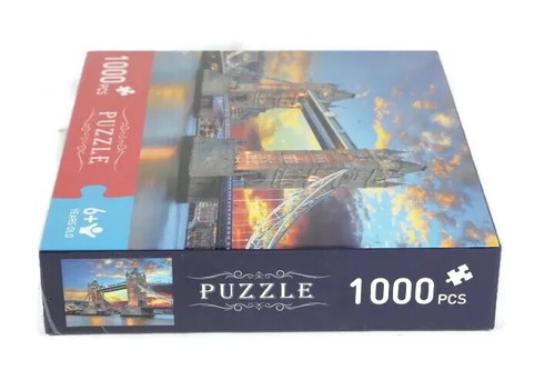 London Tower Bridge 1000 Pieces Cardboard Jigsaw Puzzle Game - Picture 2 of 6