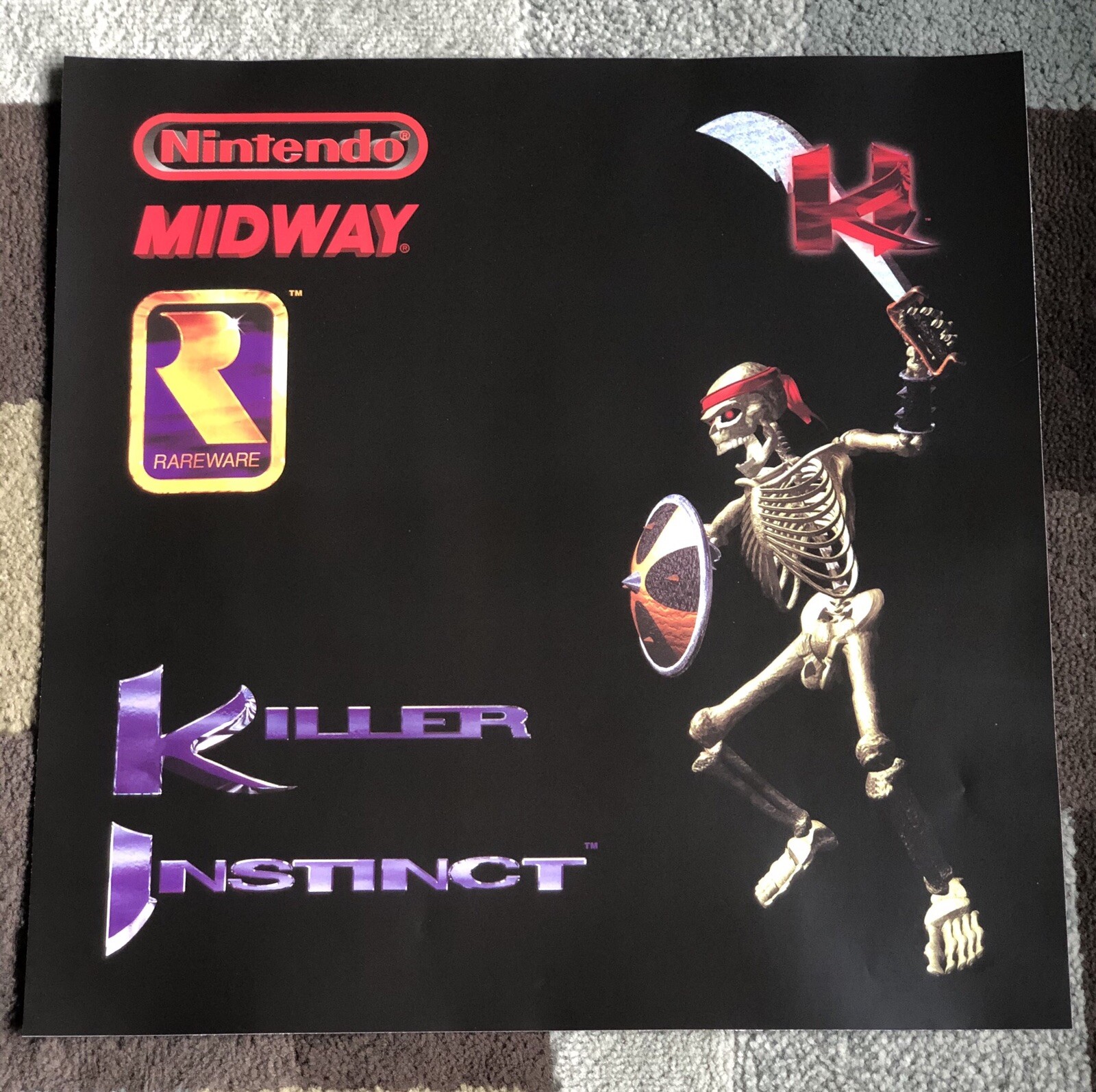 Killer Instinct Arcade1Up Kick Panel Decal Overlay Artwork KI Sticker