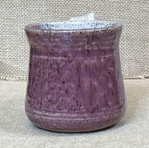 Tazza tazza piccola ceramica maculata panna viola misura bambino nucleo rustico casetta - Foto 4 di 8