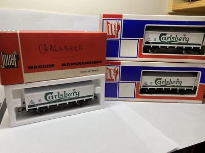 JOUEF - HO - 6268 - WAGON COUVERT 2 ESSIEUX " CARLSBERG " 15 EUR/pièce - Photo 1/2