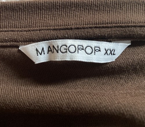 Mangopop Bodysuit Size XXL Snap Bottom Extra Stretchy Dark Brown Soft Long Sleek - Picture 4 of 4