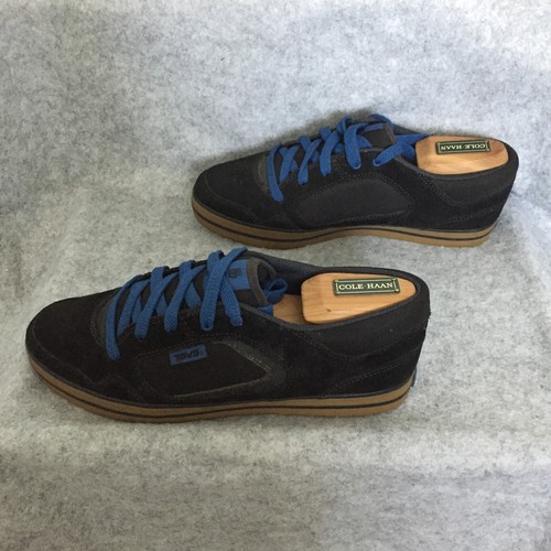 Teva Suede Mesh Sneakers w/ Spider Rubber, Men's 7 (Black w/ Blue Laces) - Picture 5 of 8