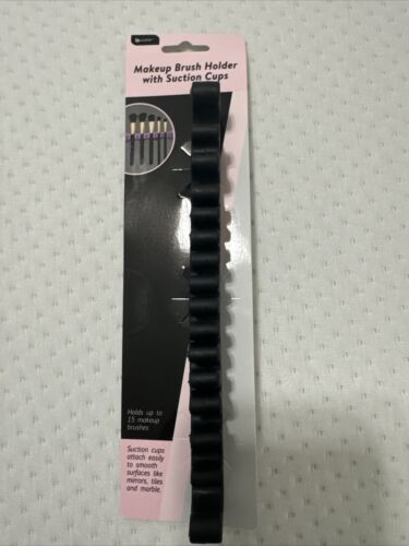 Makeup Brush Holder with Suction Cups, Pink, Holds Up To 15 Makeup Brushes - Picture 2 of 4