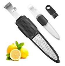 Lemon Zester Tool Heavy Duty Cheese Vegetable Citrus Zester Grater with Handle