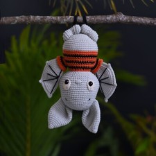 Halloween Bat Crochet Toy - Bat Amigurumi Stuffed Gift - Bat Gift Crochet Plush