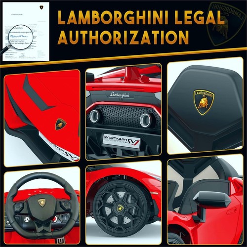 12V Ride on Car for Kids Electric Lamborghini SVJ Licensed Remote Control Toys - Picture 15 of 44