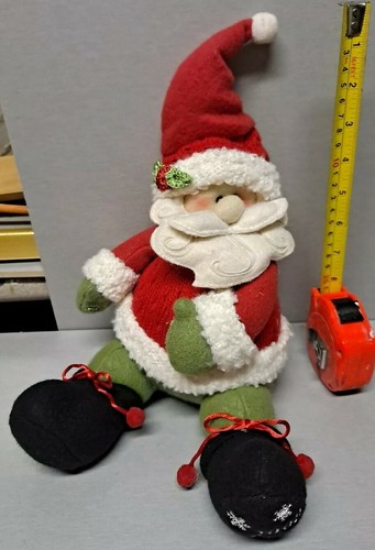Plüsch Design 2008 sitzender Weihnachtsmann Weihnachtsdeko mit gewichtetem Boden - Bild 1 von 8