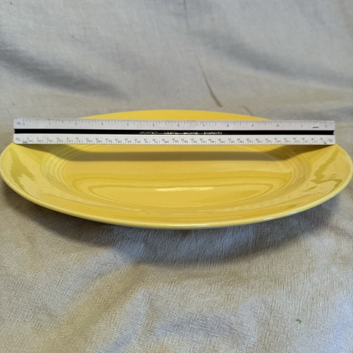 Harlequin Vintage Yellow 11 By 13” Oval Platter Homer Laughlin HLC - Picture 3 of 6