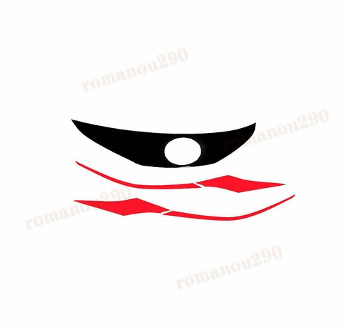 5X For Toyota Sienna 21-22 Black & Red Front Logo Frame & Headlight Eyebrow Trim - Picture 4 of 6