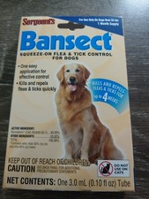 Sergeants Bansect Flea Tick Squeeze-On For Dogs Over 33 lb New Shipn24