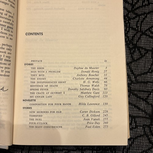 VTG 1959 ALFRED HITCHCOCK PRESENTS MY FAVORITES IN SUSPENSE HARDBACK W/DJ - Picture 4 of 7