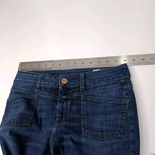 Closed Straight Jeans Made in Italy Size 25 L27 Blue Regular Fit - Picture 10 of 13
