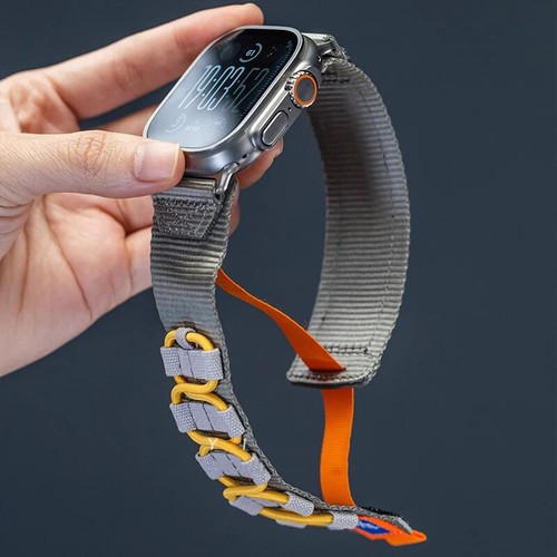 Sportowy wodoodporny nylonowy pasek do zegarka pasek do Apple Watch Ultra 1/2 10 9 8 7 6 SE - Zdjęcie 7 z 33