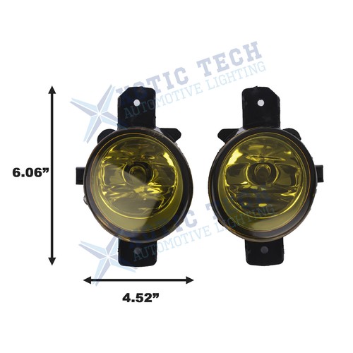 Yellow OEM Replacement Fog Light Lamps w/ H11 Halogen Bulbs For Nissan Infiniti - Picture 9 of 12