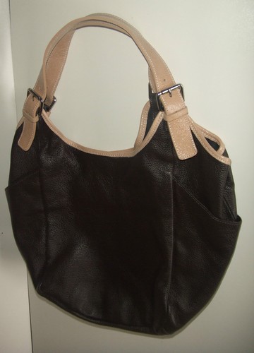 UNANYME DE GEORGES RECH SAC EN CUIR DE VACHETTE MODÈLE BAGNOLET MARRON - Picture 9 of 12