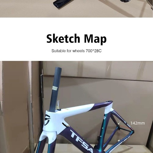 Carbon Fiber Frame Disc Brake Version 3k UD Customized Coating Bicycle Shelf - Picture 15 of 26