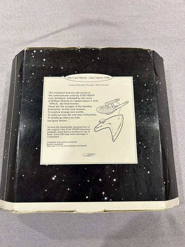 VTG Star Trek Hallmark Keepsake Ornament 1996 30 Years Diecast ship - Picture 9 of 11