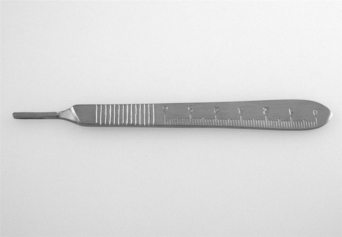 Scalpel Handle 3R with Ruler + 100 Sterile Pack Surgical Blades #12 - Picture 4 of 5