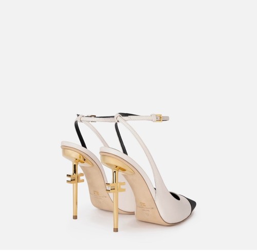Slingback in nappa con tacco scultura - Foto 3 di 4
