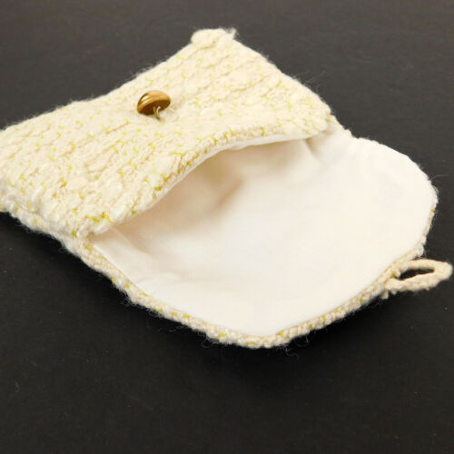 Cartera de cambio de punto bobble vintage cierre forrado botón vástago dorado 6 X 4" - Imagen 6 de 6