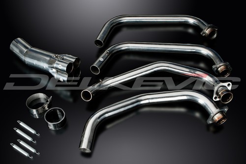 Suzuki GSF600 S Bandit 1995-05 Delkevic Stainless 4-1 Exhaust Headers Downpipes - Picture 5 of 5