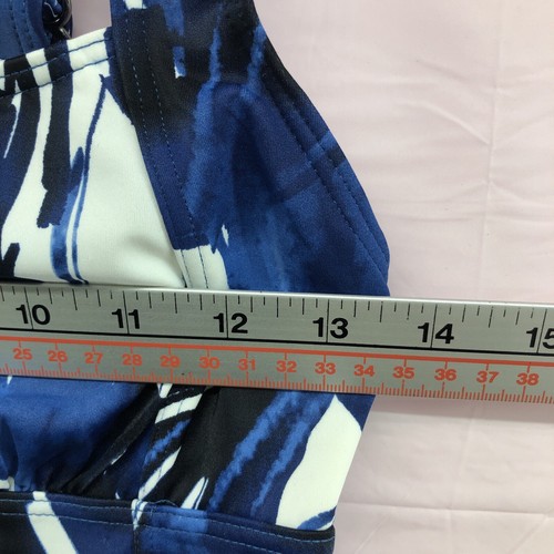 Tankini top St Johns Bay blu bianco supporto busto taglia 8 donna abbigliamento estivo nuovo - Foto 6 di 12