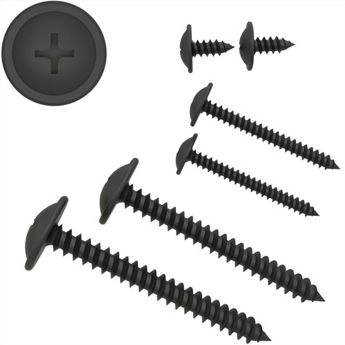 Blechschrauben Flachkopf Scheibe Kreuzschlitz Torx schwarz verzinkt 3,9 - 4,8 mm - Bild 3 von 9