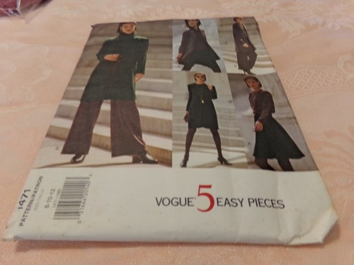 Vogue Very Easy Pattern 1471 Misses 8-10-12 Jacket Vest Top Skirt Pants Outfit - Picture 1 of 4