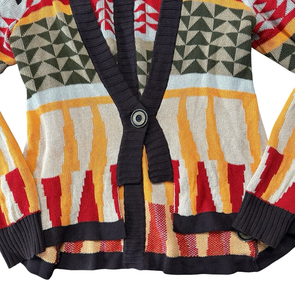 SPARROW Women’s M Button Front Chevron Retro Style Cardigan Sweater 70s - Image 3 of 4