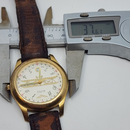 Swiss Made Men's Alfex C.V.W.E. Nimitz US Navy Biplane Military Watch - Picture 7 of 7
