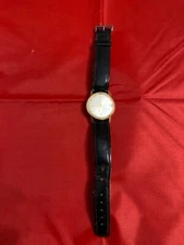 Vintage Gold Plated Saga Timex Electric Men's Watch  -service/repairs needed