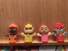 Nickelodeon Paw Patrol Finger Puppets Bath Toy Zuma Chase Marshal Rocky