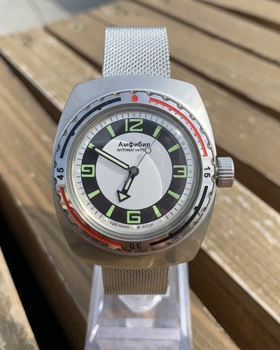 Vintage Soviet Watch Vostok Amphibia Antimagnetic Made In USSR Mechanical 1980s - Picture 2 of 12