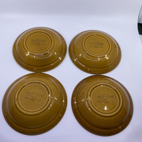"Juego de 4 cuencos de gres Fuji-Stone Tahití de 7 1/2"" años 70" - Imagen 10 de 15