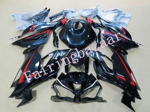 Fit for ZX6R 636 2019-2023 Black Red ABS Injection Fairing Kit With Tank Cover - Picture 1 of 3