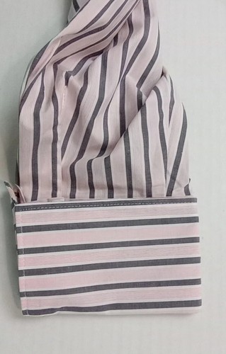 Lane Bryant Women’s Button Up Shirt Size 16 Pink Gray Stripe Stretch Long Sleeve - Picture 5 of 9