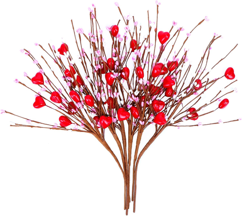 Valentine’S Day Gifts, Valentines Day Decorations, 6 PCS Artificial Berry Flower - Picture 10 of 12