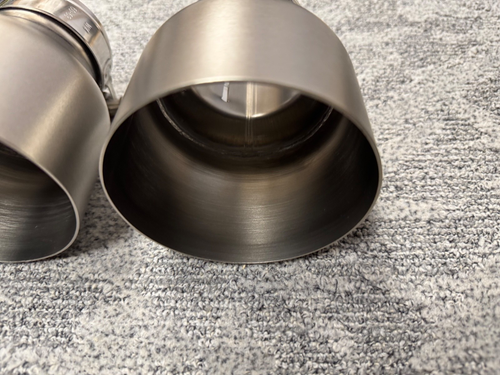 Stainless Steel Matt Brushed Exhaust Tips BMW M135i M140i M235i M240i 340i - Picture 10 of 10