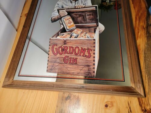 ~RARO~ 1997 Gordon's London Espejo de ginebra seco destilado ~ 36" X 24" ~ ~RARO~ - Imagen 2 de 9