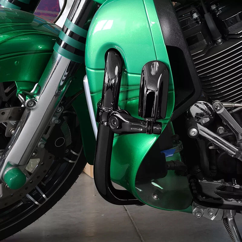 1 1/4" 32mm Black Short Angled Adjustable Highway Foot Peg Mount Fit For Harley — 第 4/4 张图片